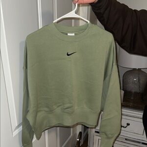 Nike Women's Olive Crew Neck Sweater